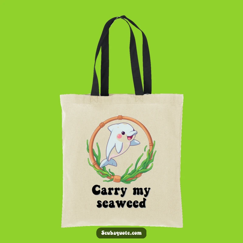Funny Dolphin Hoop Leap Tote Bag - Carry Your Playful Spirit