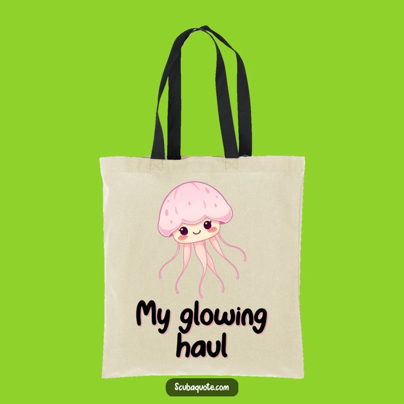 Funny Jellyfish Tote Bag: Carry Serene Glow & Ocean Magic