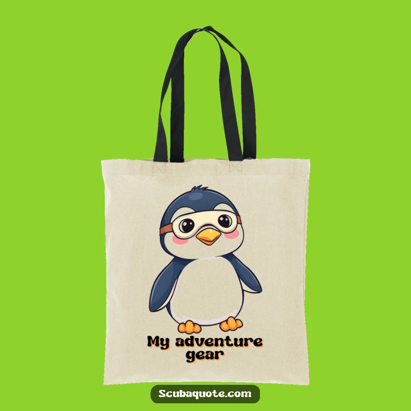 Funny Penguin Explorer Tote Bag - Whimsical Carry-All for Adventures