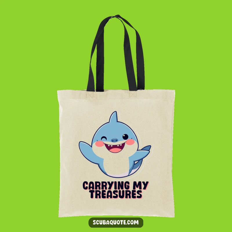 Funny Shark Wave Tote Bag: Carry Your Essentials with Ocean Humor