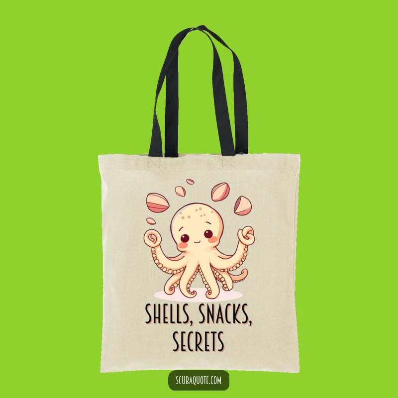 Funny Octopus Tote Bag: Stylish & Humorous Octopus Juggling Shells - Eco-Friendly Gift!